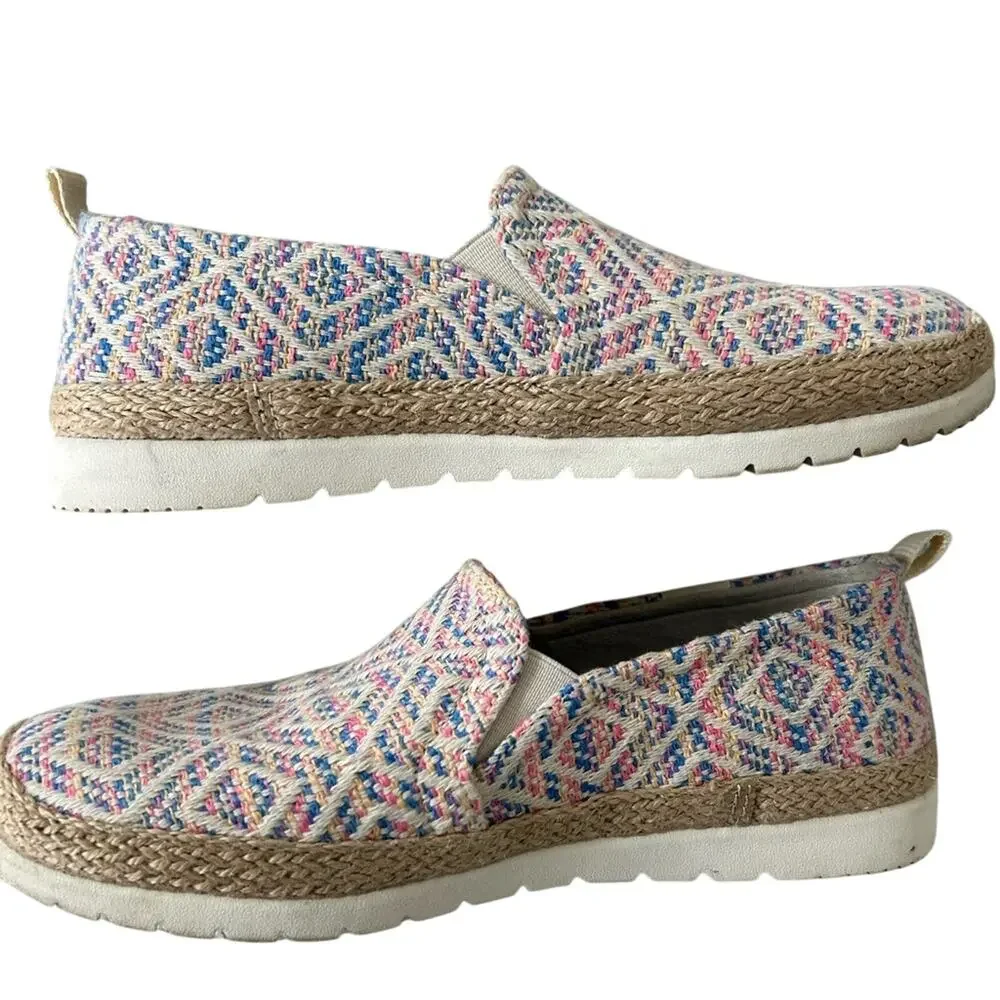 BOBS Skechers Women's Flexpadrille 3.0 Colorful Woven Slip-On Shoes